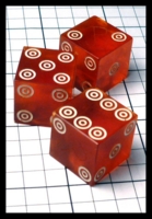 Dice : Dice - 6D - Red Sharp Edged Dice Bulleye pips and engraved jp - Ebay Oct 2-014